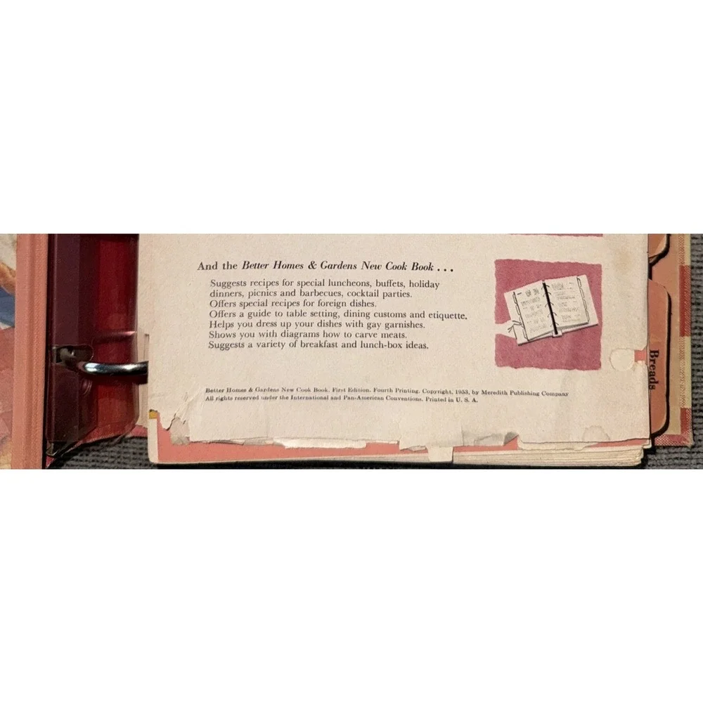 Vintage Better Homes and Gardens New Cook Book 1St Edition 4th Printing 1953